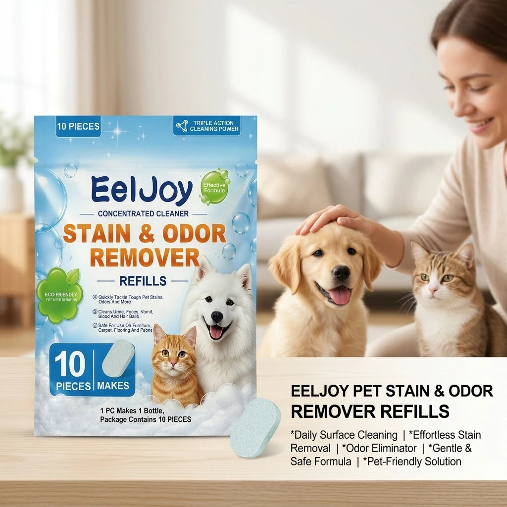 Pet Stain & Odor Remover Tablets Removing Stubborn Dirt Eliminating Odor Cleaning Fabric Surfaces Concentrated Enzymatic Cleaner Qme