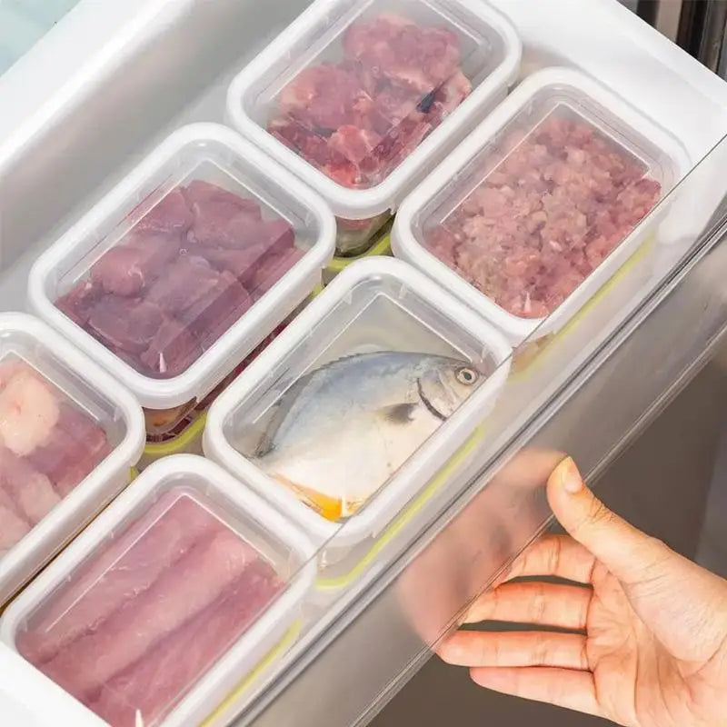 Portable Food Storage Box Single Snap-on Cover Compartmentsfor Qme