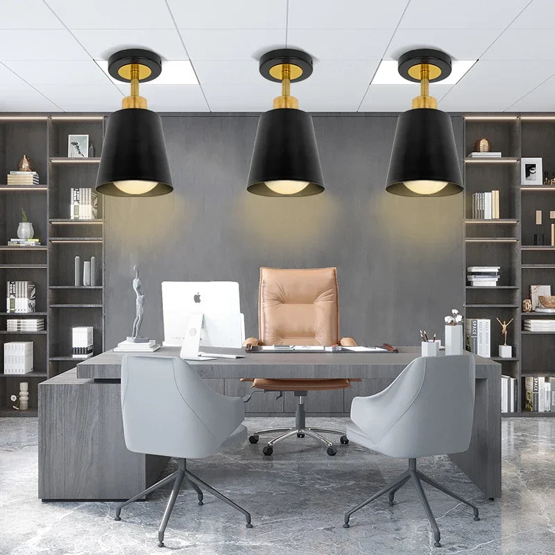 Modern Rotatable Aisle Ceiling Light Lamps for Corridor Balcony Cloakroom Entrance Hallway Led Indoor Lighting Iron Horn Shaped Qme