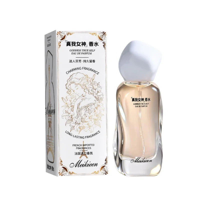 High-end Gold-plated Perfume Musk Vanilla Freesia Sandalwood Lasting Qme Goddess 30ml