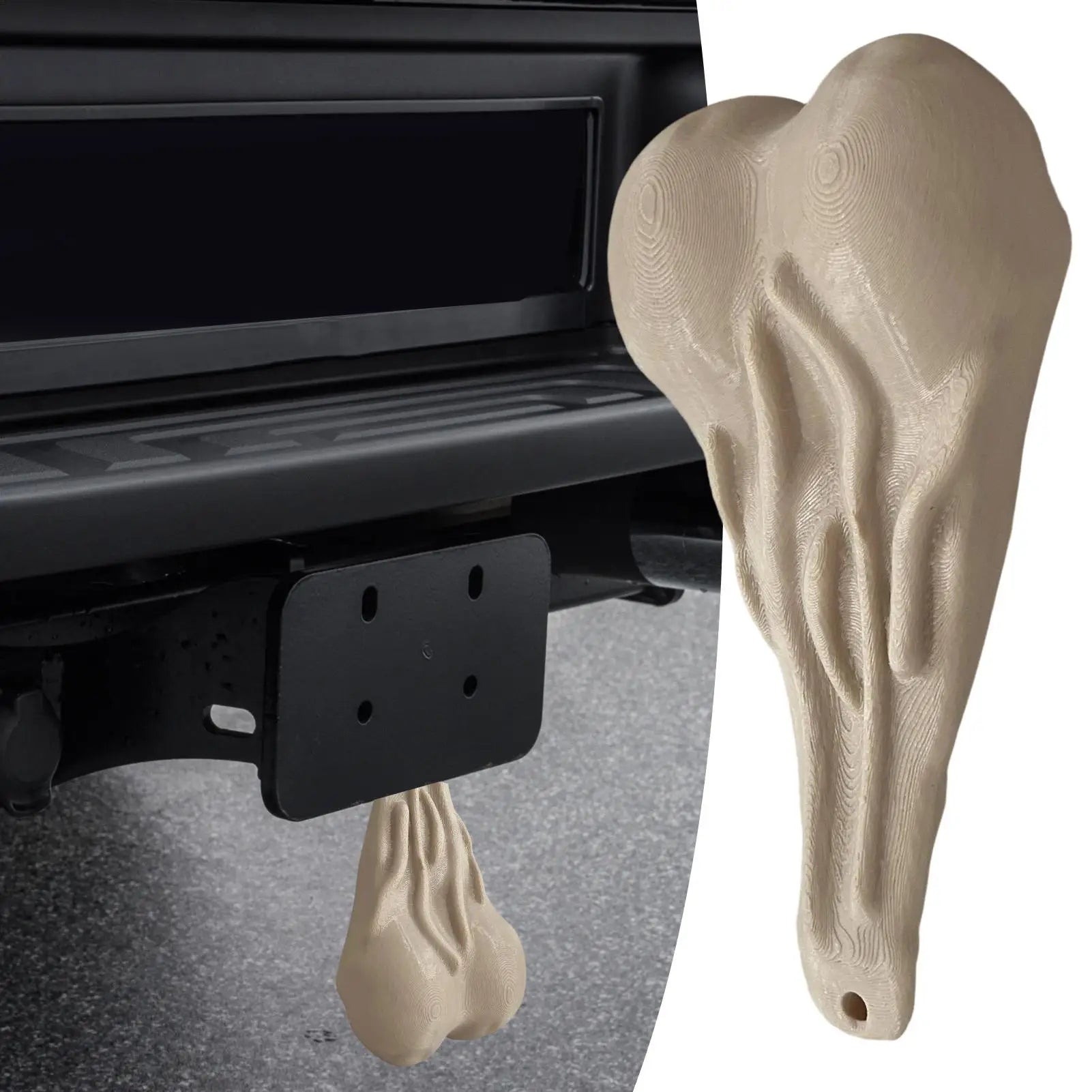 Truck Balls Nuts Decorative Bumper Ornaments Funny Prank Gag Automotive Vehicle Decoration for Boyfriend Husband Men Family Qme
