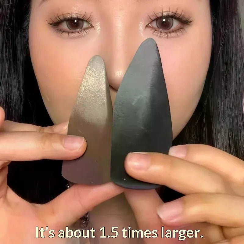 1 Cone Shaped Powder Puff Soft Wet Dry Use Makeup Sponge Liquid Qme