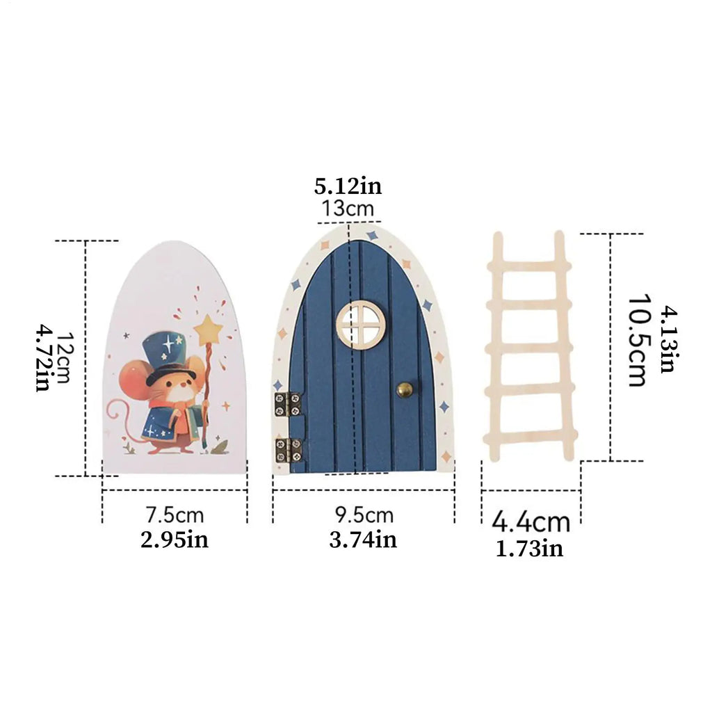 Wooden Fairy Door Tiny Holiday Party Supplies Thanksgiving Birthday Qme