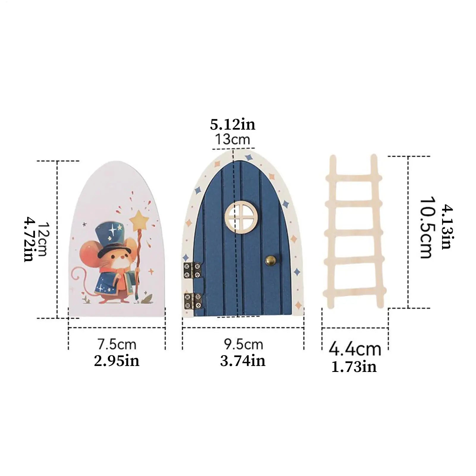 Wooden Fairy Door Tiny Holiday Party Supplies Thanksgiving Birthday Qme