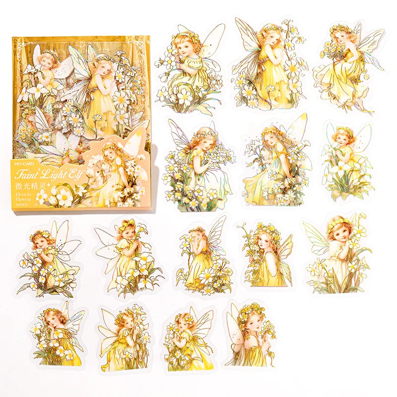 30pcs/pack PET Elf Stickers Aesthetics Stationery DIY Scrapbooking Materials Collage Junk Journal Decor Stickers Qme C