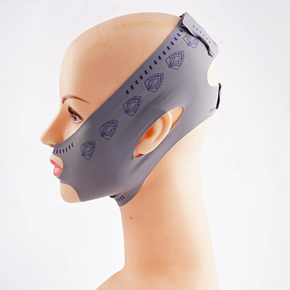 1pc Reusable V Face Bandage Shaper Gray Women Facial Bandage Skincare Chin Reduce Thining Double Lift Face Slimming Belt To W8P4 Qme