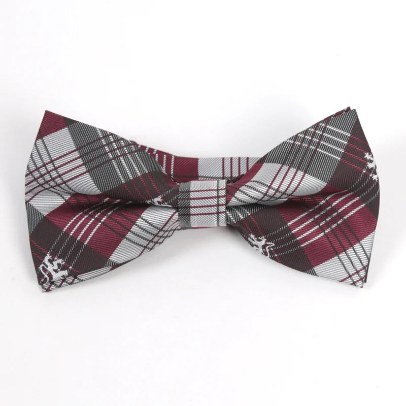 Men Burgundy Necktie Marriage Gifts Women Red Neck Ties Man Striped Qme F3