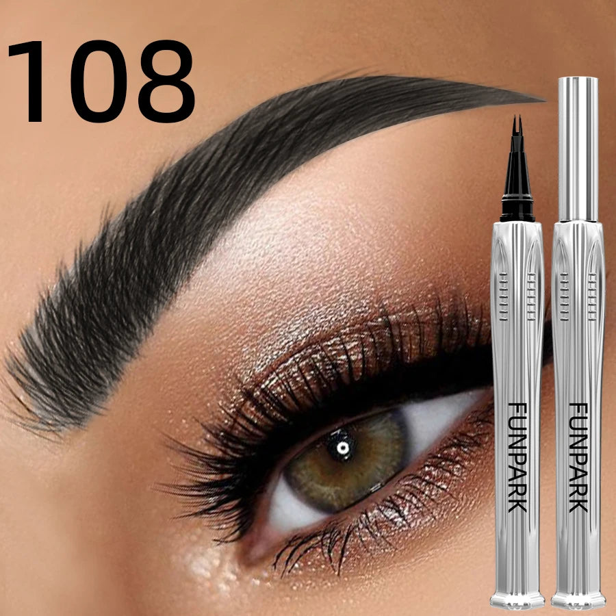 2 Fork Microblading Eyebrow Pencil Non-smudged Pigmented Easy Qme 108