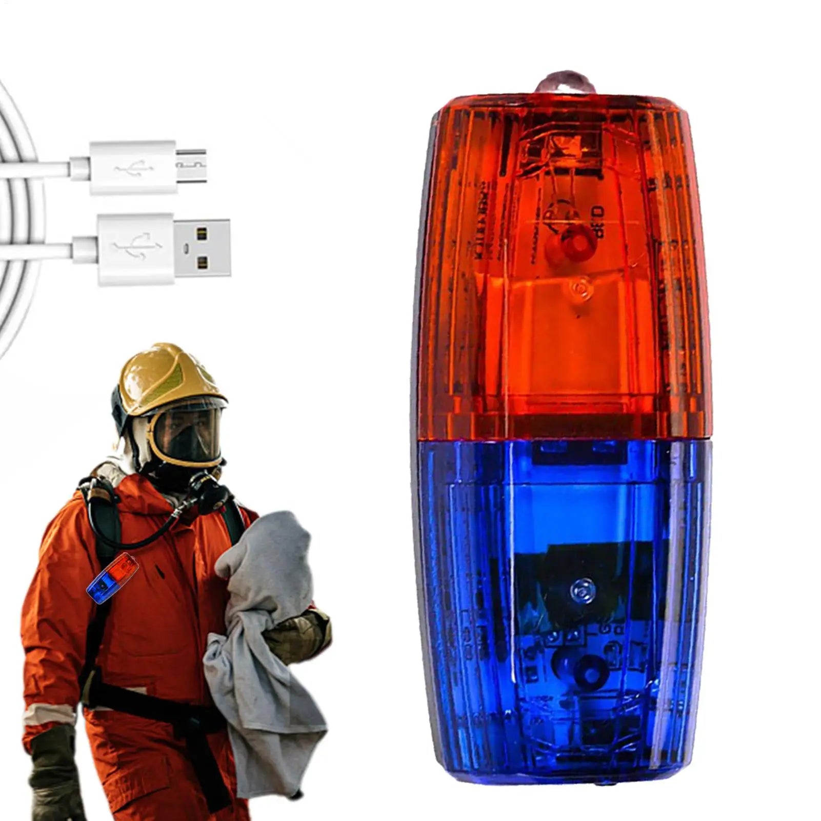 1pc Warning Strobe Shoulder Lights USB Charging Led Shoulder Warning Light With Stainless Steel Clip Strobe Lights Qme