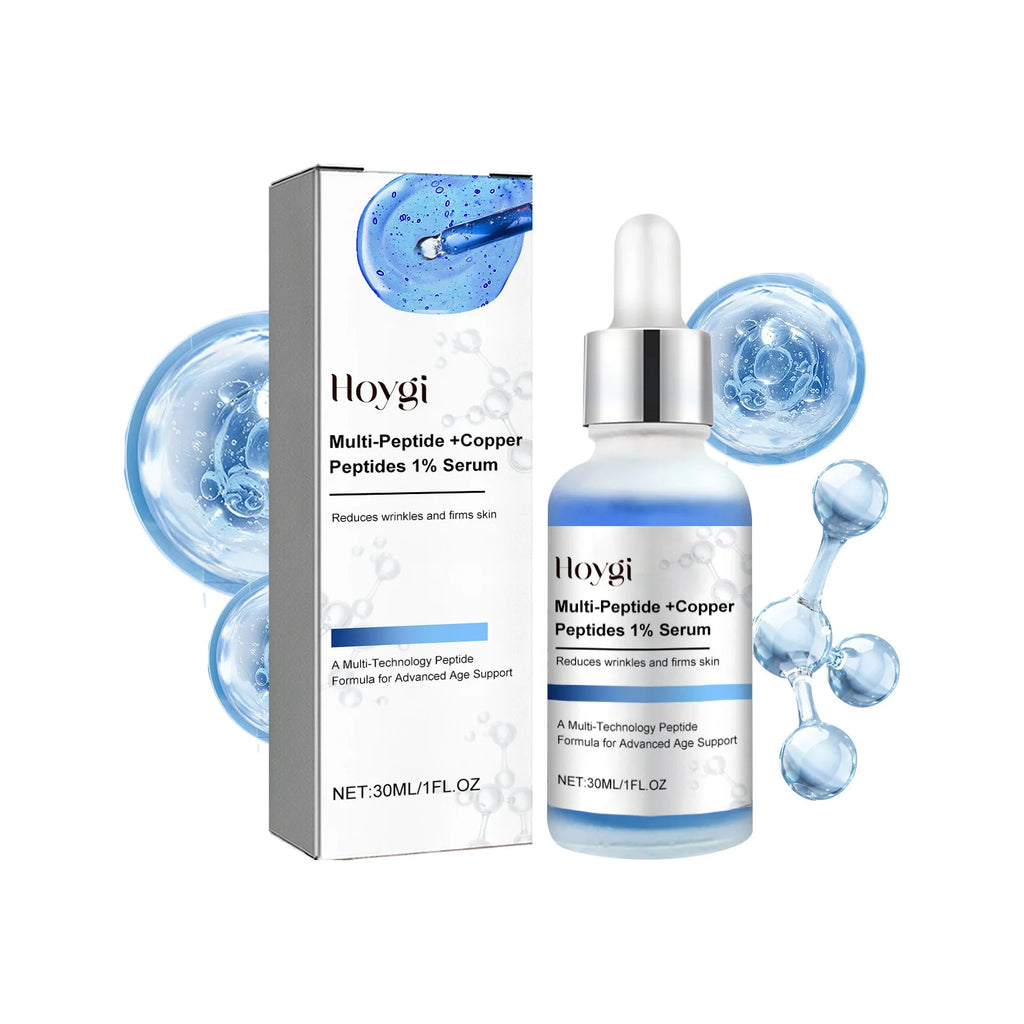 Blue Copper Peptide Serum Anti Wrinkle Shrink Pores Skin Care Rejuvenation Hyaluronic Acid Brightening Spot Moisturizing Serum Qme 1pc