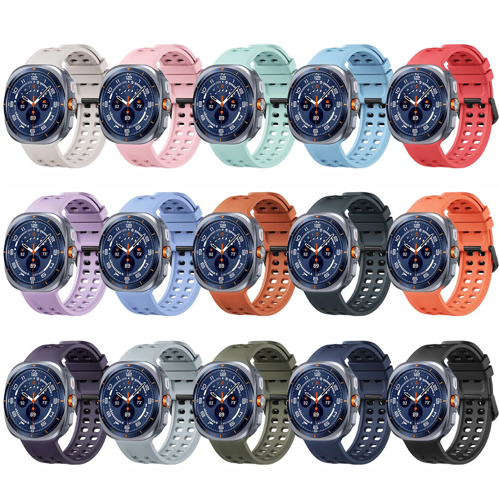 Strap for Samsung Galaxy Watch Ultra 47mm Sports Silicone Bracelet for Samsung Galaxy Watch 9 Ultra2 47mm Band Correa Qme