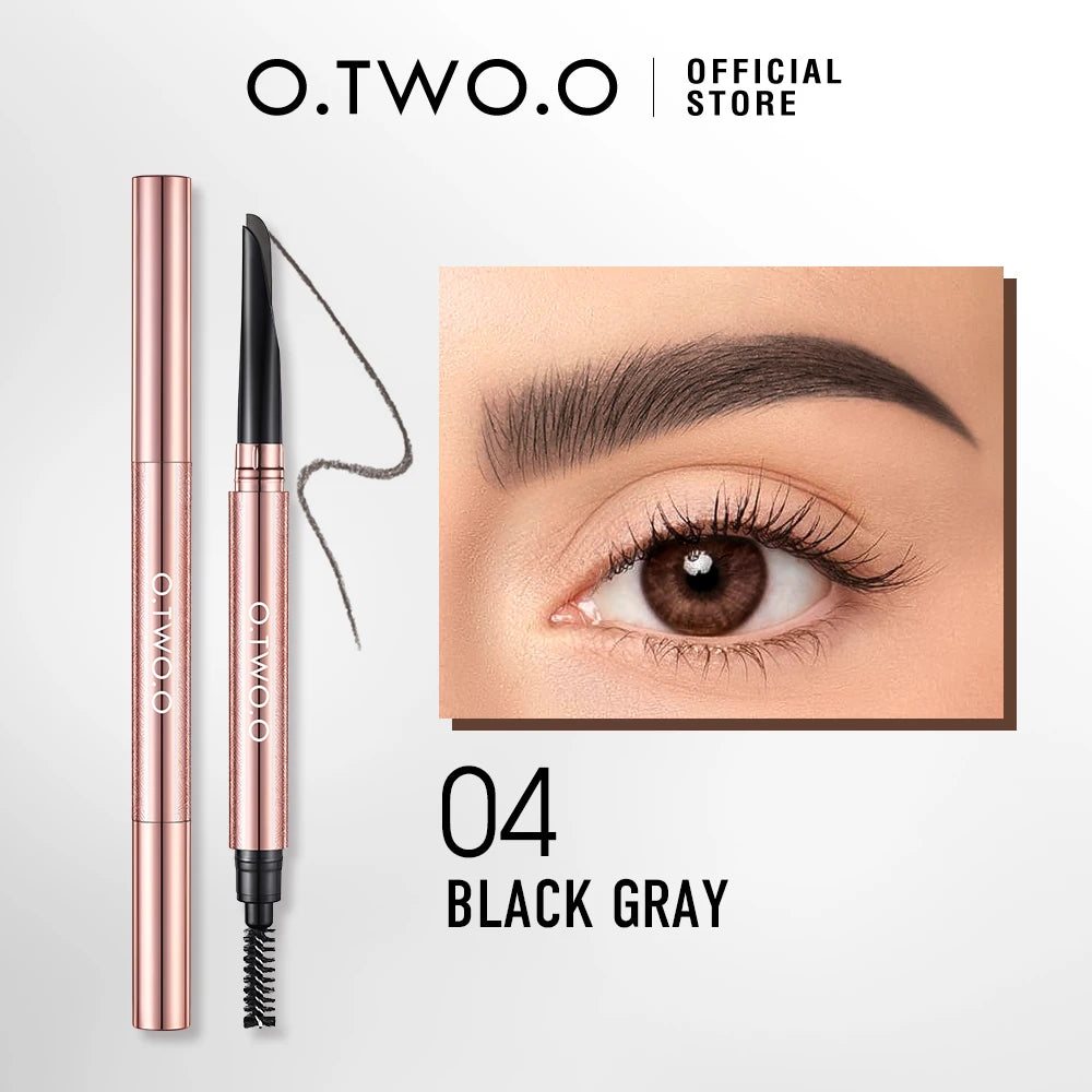 O TWO Machete Eyebrow Pencil Waterproof Natural Long Lasting Smooth Qme 04 BLACK GRAY China Mainland