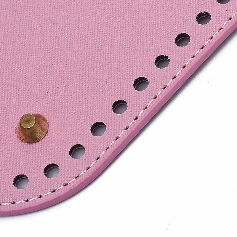 1pc DIY Bag Bottom Oval Long Bag Cushion Pad PU Leather Knitting Bag Handmade Bottom for Crochet Bag Accessories Qme