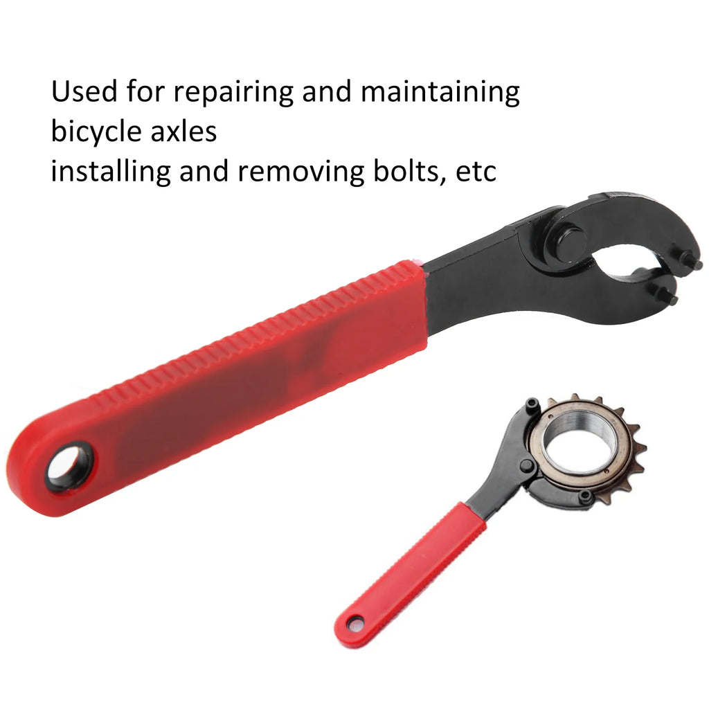 Maintenance Tools Bottom Bracket Freewheel Wrench Remover Bike Cycling Repair Steel Tool Rubber Handle Qme