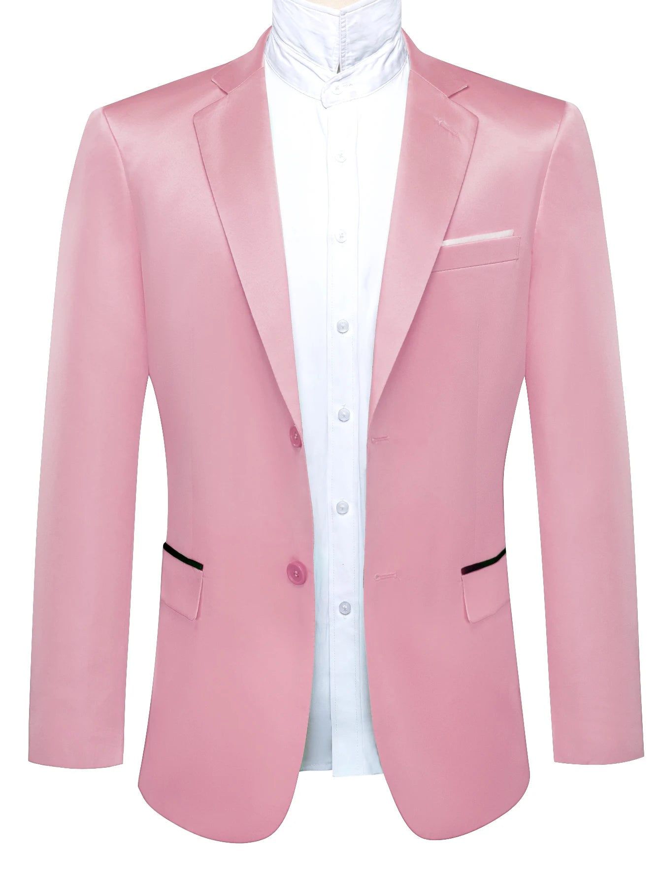 Men's Satin Blazer Formal Suit Jacket 2 Button Bright Color Business Casual for Wedding Prom Party Multiple Colors Available Qme DPT-XX-0020 S
