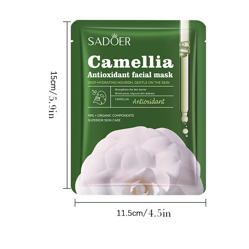 Camellia Moisturizing Facial Mask Patch Take Care Skin Ideal Holiday Qme