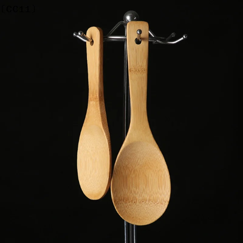Wood Rice Spoon Wooden Kitchen Paddle Scoop Ladle Tablespoon Big Qme