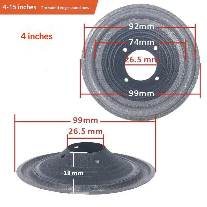 Durable Speaker Woofer Paper Cone Foam Edge Voice Coil 4 5 6 8 10 Car Qme 4 inches