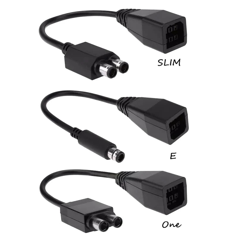 5pcs For Xbox 360 To Xbox Slim/One/E AC Power Adapter Cable Converter Transfer Cable Cord Accessories Power Supply Cable 25cm Qme