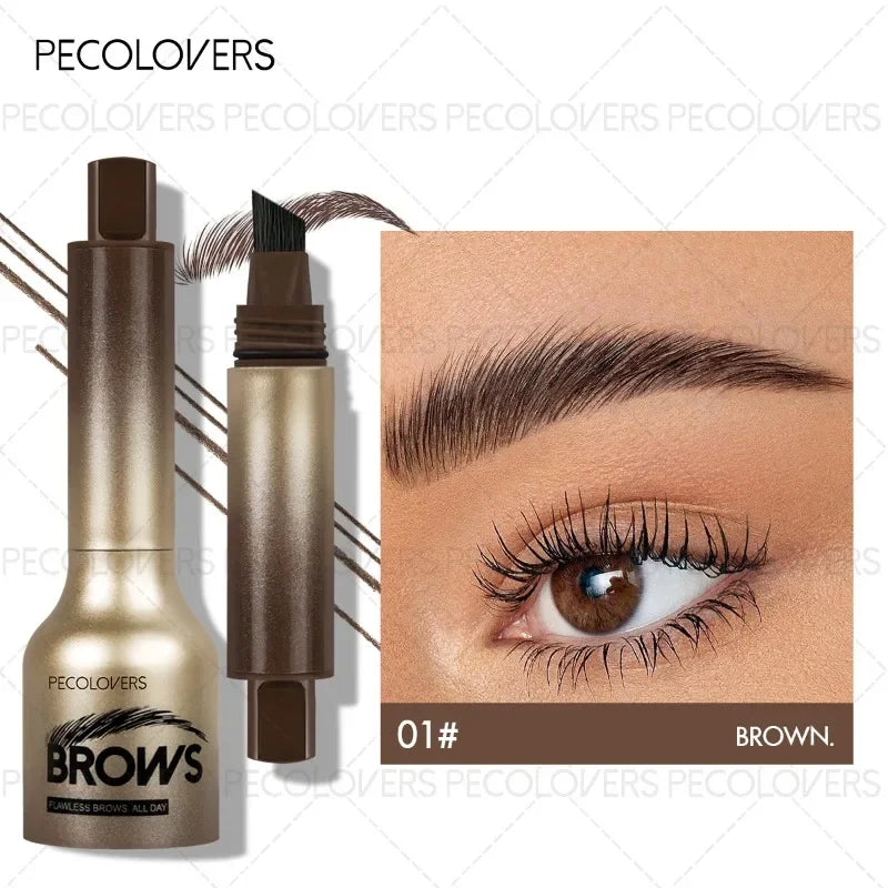 Travel Eyebrow Powder Angled Brush Waterproof Non-caking Blendable Qme 01