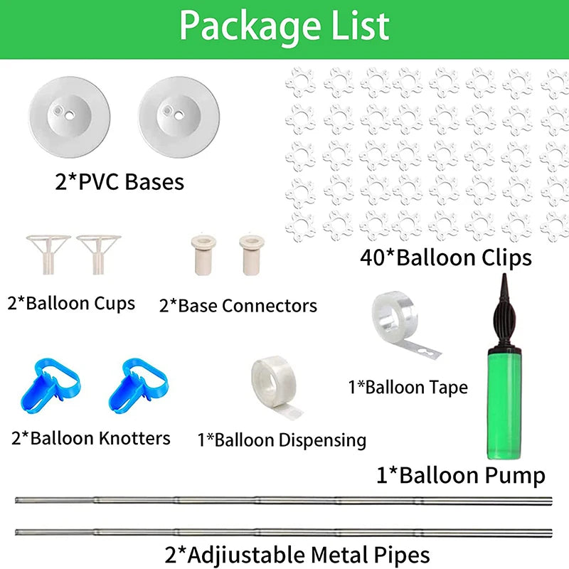 Balloon Column Stand Kit,Adjustable Balloon Column Kit, Metal Telescopic Pillar Balloon Stand, Birthday Party, Graduation, Weddi Qme 2