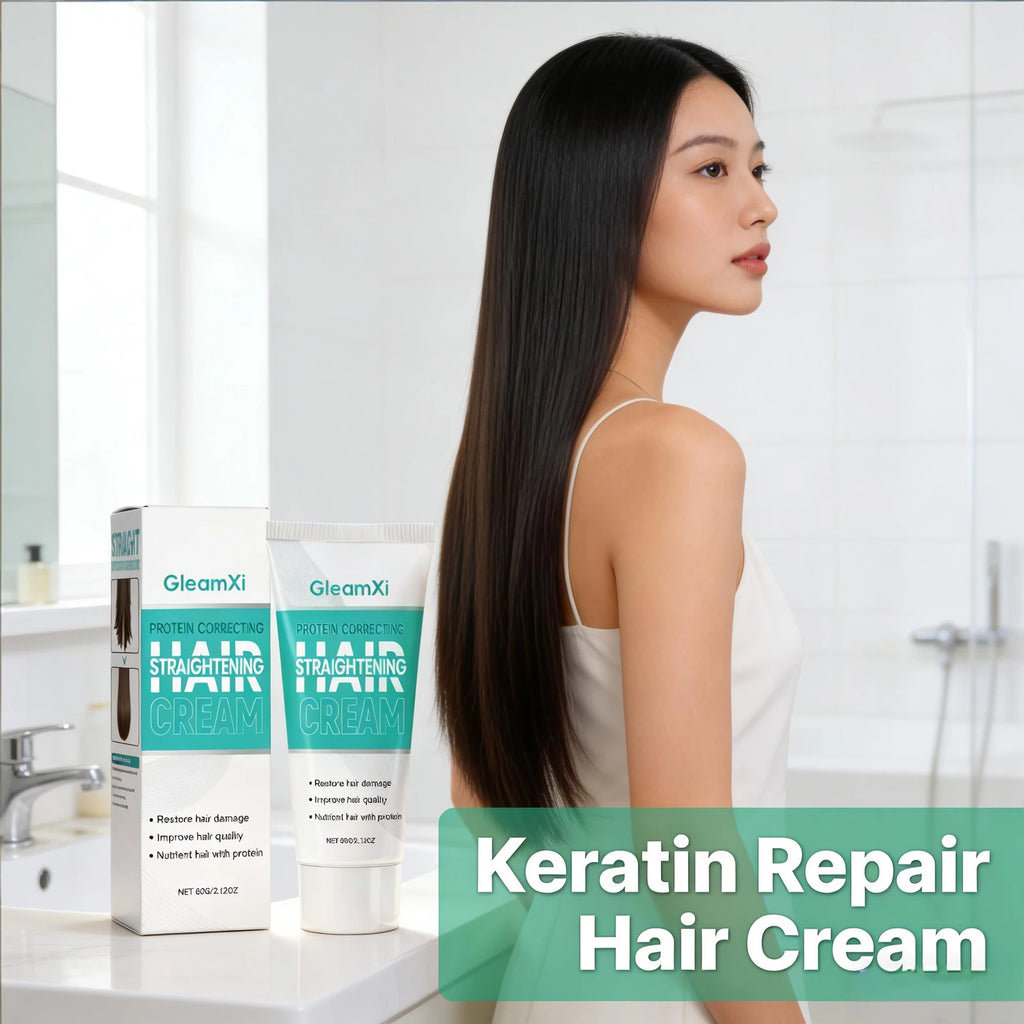 Hair Straightening Cream Nourish Dry Damaged Protein Correction Qme