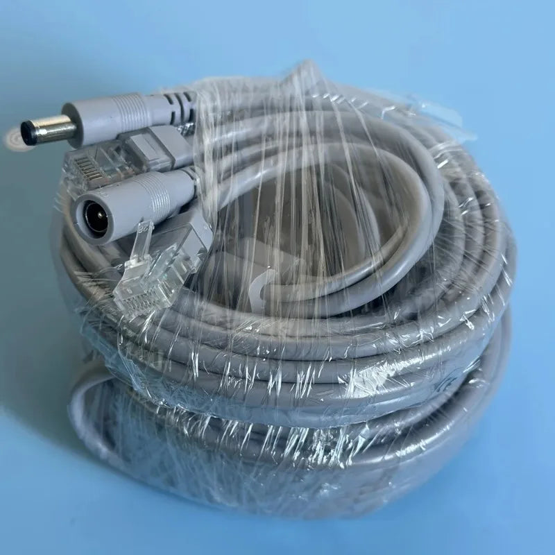 1PCS RJ45 Network Camera Cable Power Ethernet Combo Cable 2-in-1 Surveillance Camera Connection Wire Qme 25Meters