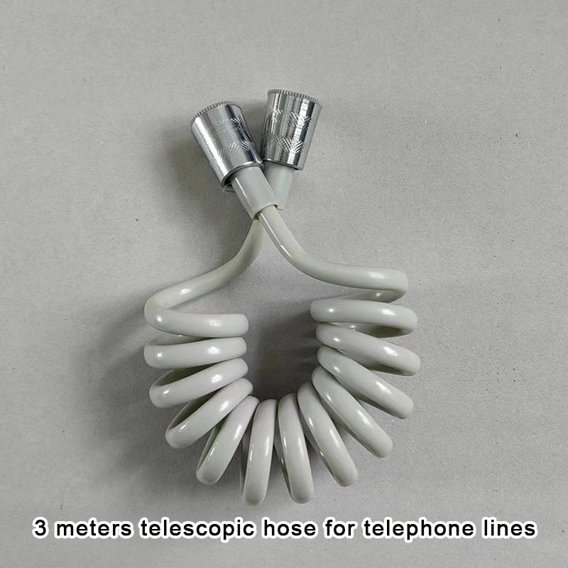 Toilet Spray Nozzle Bidet Hose Telescopic 1.5/2 Meter Spring Inlet Hose Telephone Line Shower Head Hose Qme Grey