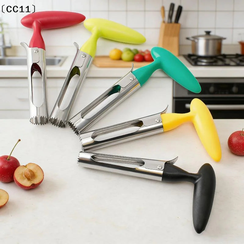 Stainless Steel Fruit Corer Serrated Edge Nonslip Handle Home Kitchen Qme