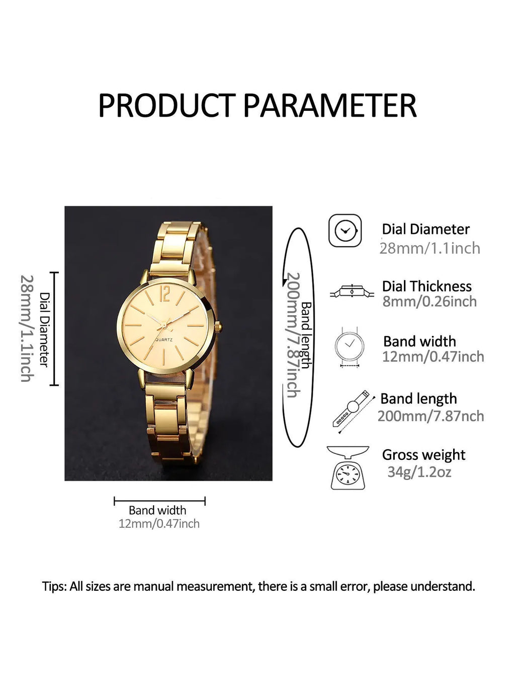 Ladies Casual Fashion Quartz Watch And Hollow out Jewelry Set Suitable for Daily Wear Holiday Outfits Birthday Gifts Qme