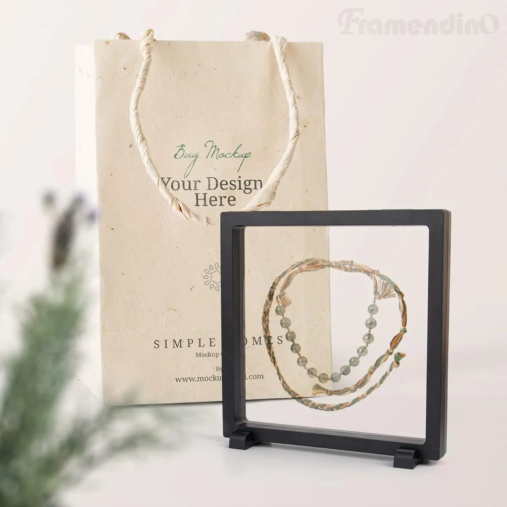 Black 3D Floating Frame Display Box, Bracket Support Jewelry Storage Box Suitable For AA Medal Shell Gemstones Qme