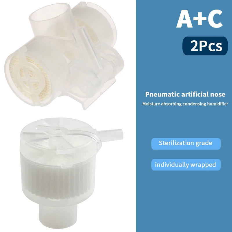 1 2 3 Medical Disposable Artificial Nose Heat Moisture Exchangers Qme 2Pcs A C