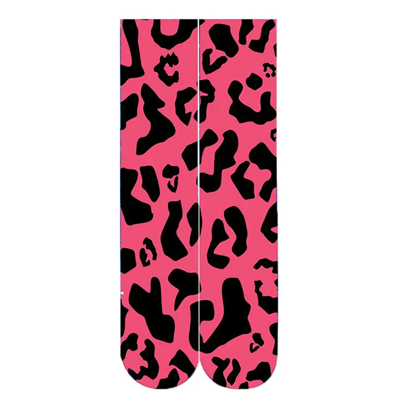 Sexy Leopard Pattern Novelty Socks Men's Fashion Home Women Harajuku Qme type6 One Size
