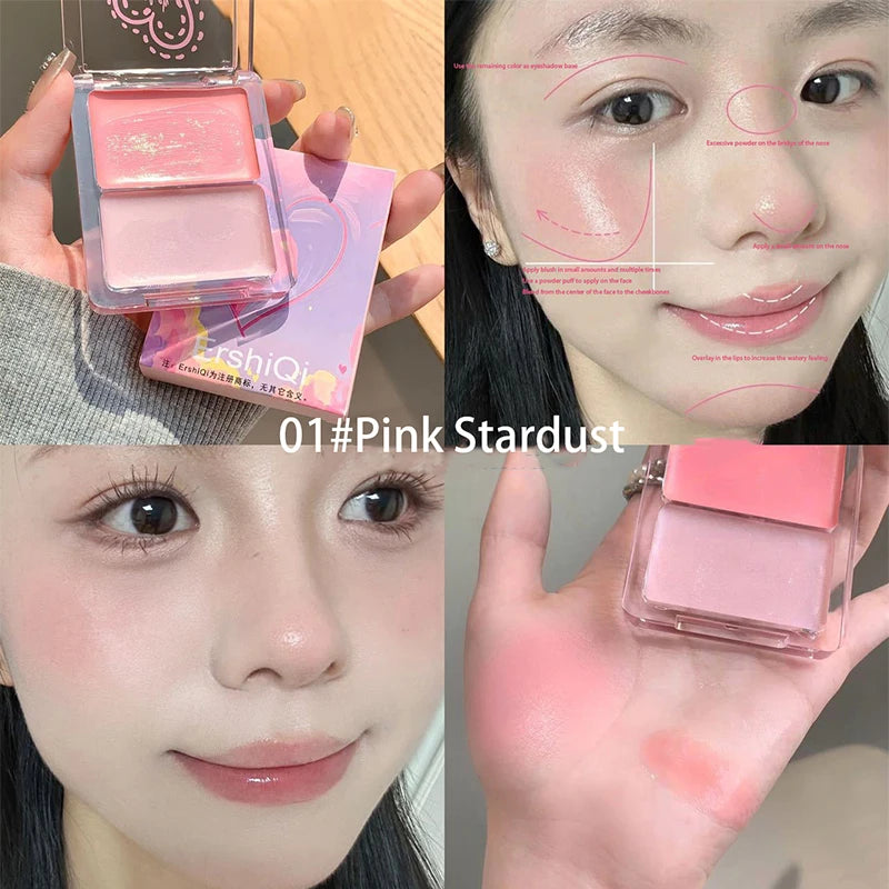 Water Light Two-color Blush Cream Naturally Brightens Qme 01