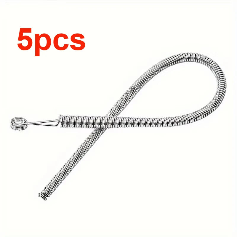 Bendable Spring Drawstring Threader Clip Pants Hoodies Elastic Band Lace Cord Flexible Drawstring Thread DIY Sewing Accessories Qme 5pcs