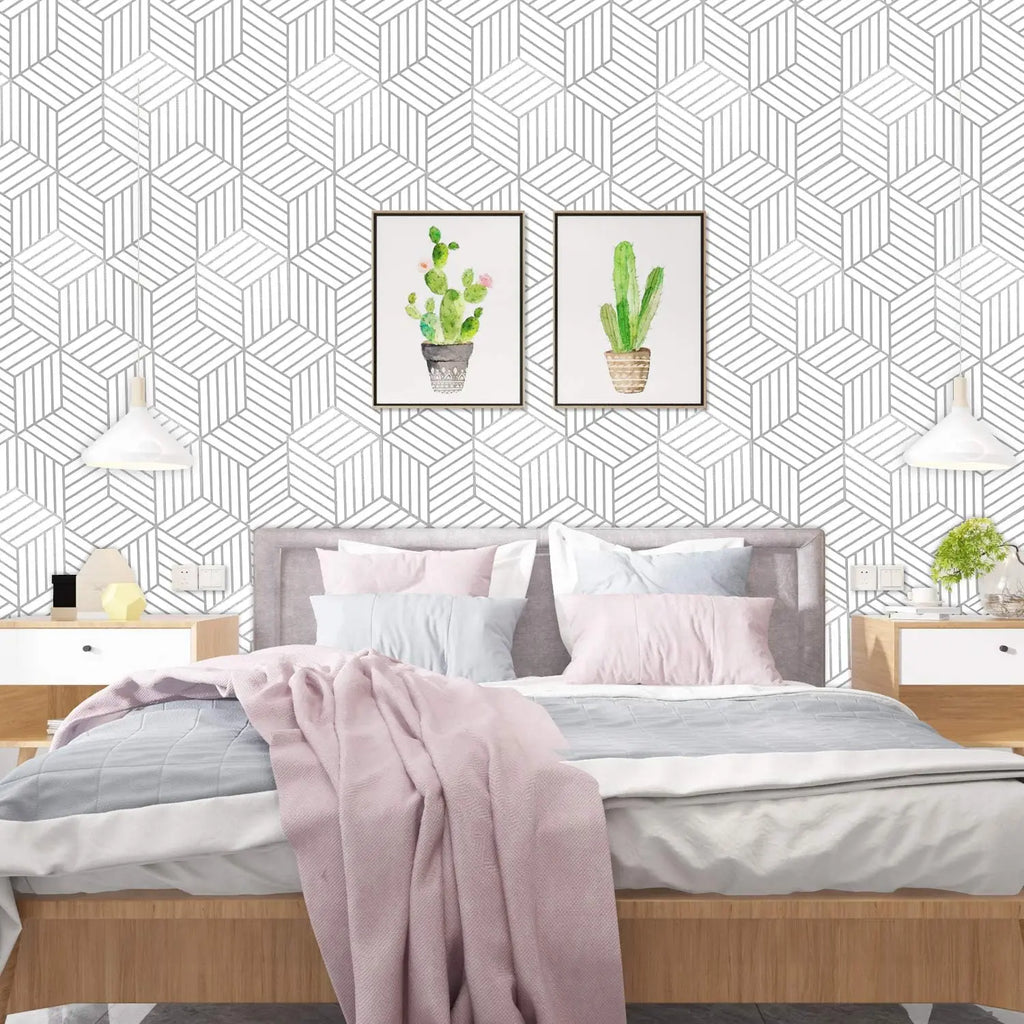 Thickened Nordic Self-adhesive Waterproof Wallpaper Bedroom Living Qme