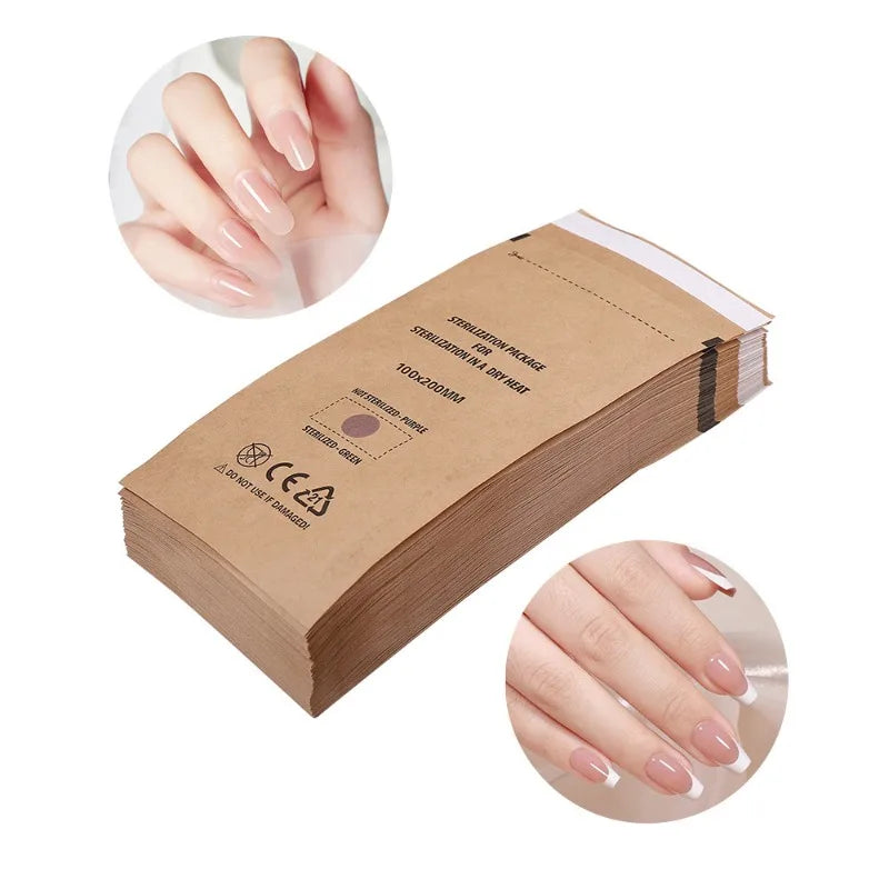 Manicure Kraft Bags Disposable Nail Art Storage Practical Tools Salon Qme