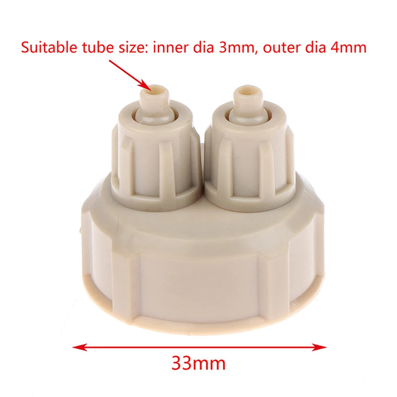 Aquarium CO2 System Tube Valve Guage Bottle Cap Fish Tank Live Plant Qme