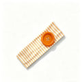 Dopamine Style Sports Striped Printed Headband Oversized Button Stretch Fabric Yoga Headband Vintage Polyester Fitness Hairband Qme Orange