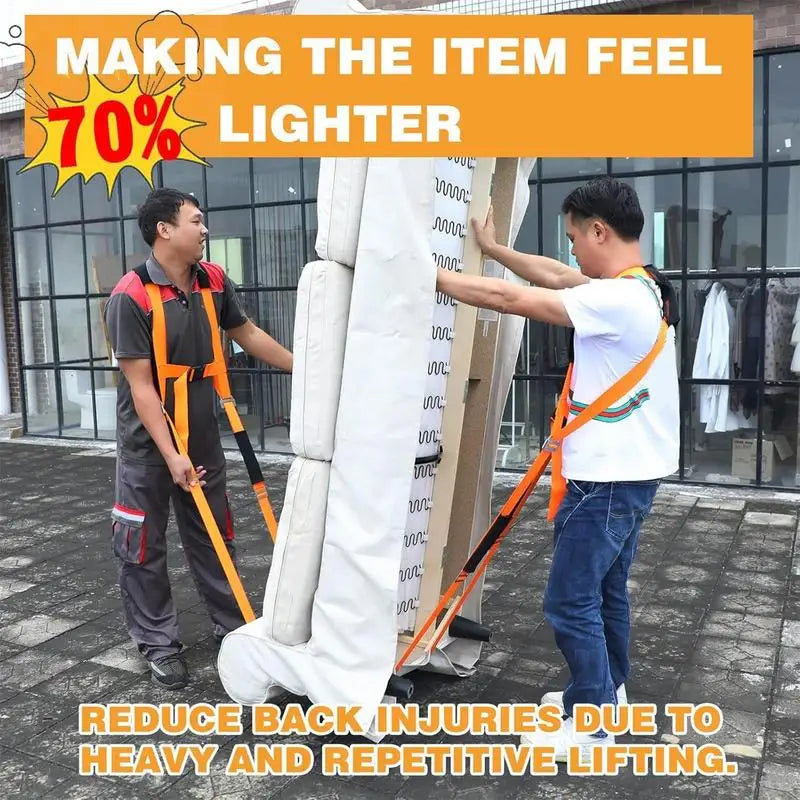 Lifting Straps Moving 2 Pieces Reusable Adjustable Sofa Moving Aid 2-Person Couch Lifting Harness For Furniture Couch Mattress Qme