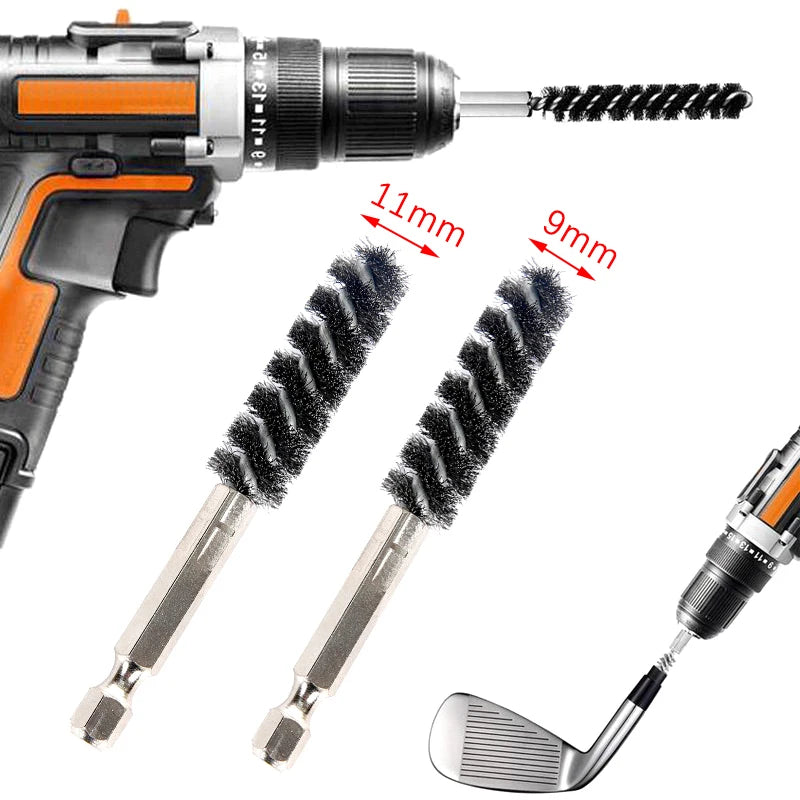 Golf Clubs Head Hosel Brush Electric Drill Wire Remover Club Cleaning Qme