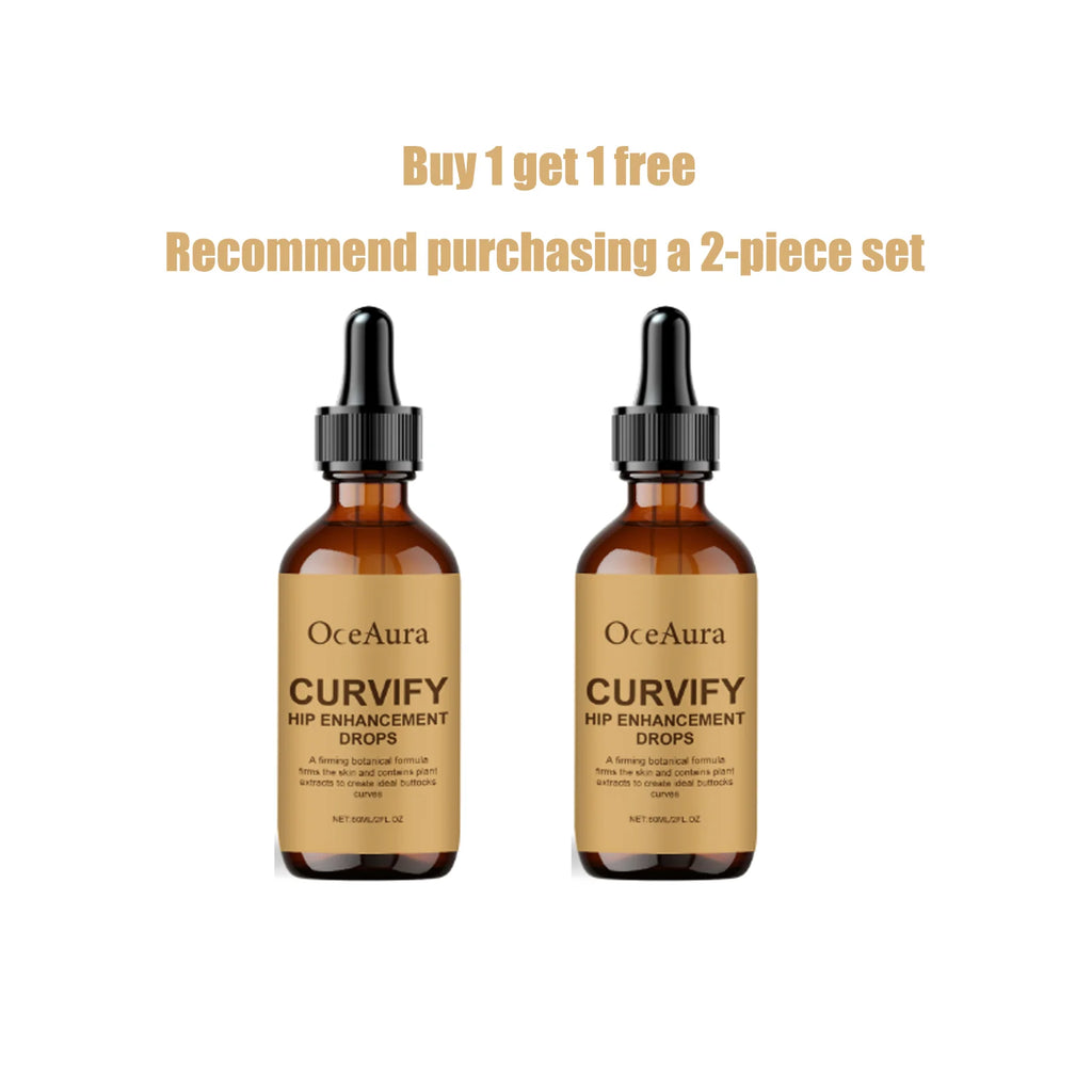 OceAura Curvify Hip Enhancement Drops Elasticity Boosting Hydrating Skin Shaping Hip Curves Body Firming Hip Lifting Serum 60ml Qme 60ml x2