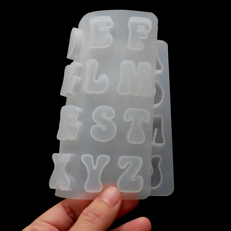 Alphabet Epoxy Resin Silicone Mold Letter Number Mould DIY Keychain Earring Pendant Epoxy Resin Jewelry Crafts Casting Mold Qme