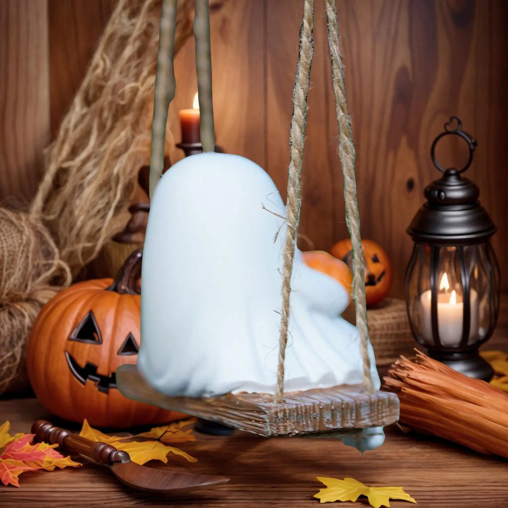 Ghost Pumpkin Ornaments Halloween Swing Holding Weather-resistant Qme