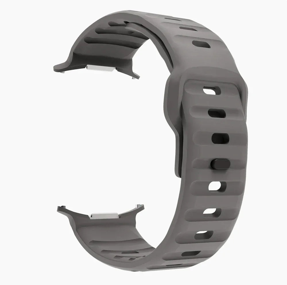 No Gaps Silicone Sport Strap For Samsung Galaxy Watch Ultra 47mm Band For Watch Ultra Replacement Bracelet Watchband Qme DarkGray watch 7 ultra 47mm