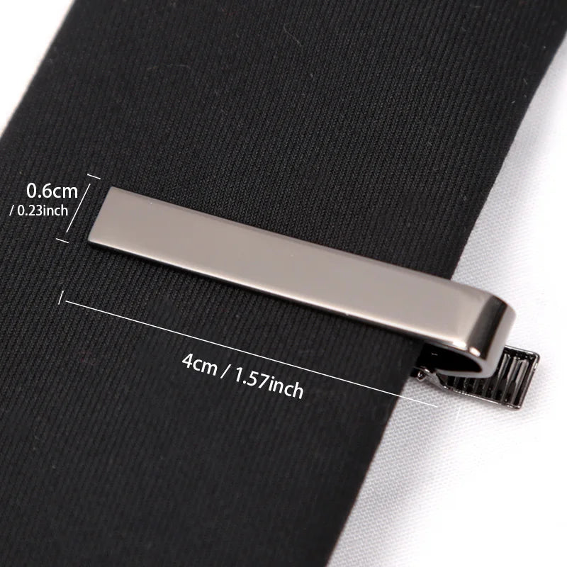 Tie Clips Gold Fashion Ties Men Gifts Metal Simple Bar Clasp Qme B3