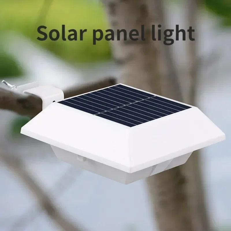 Outdoor LED Solar Street Light Security Flood Light, Waterproof White / Warm 12 LEDs Auto On/Off Dusk to Dawn, for Patio, Door Qme White Warm Light