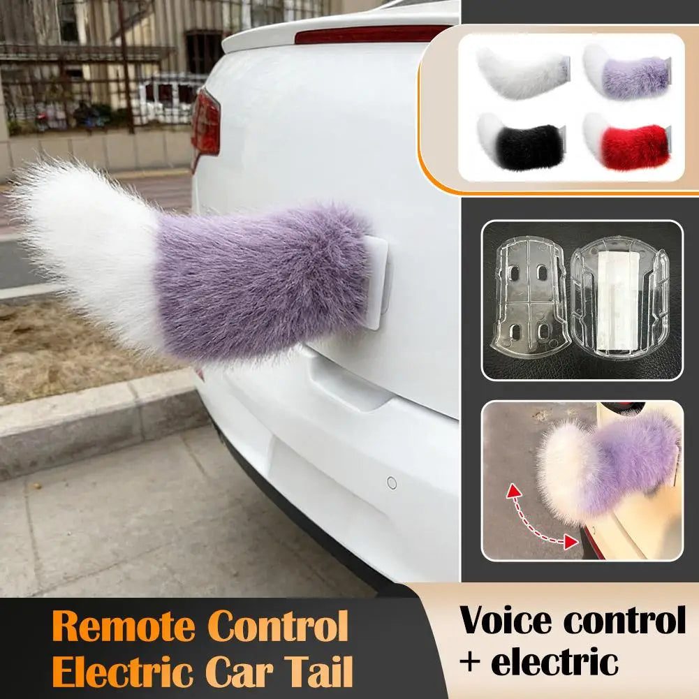 Cute Car Electric Moving Tail Remote Control Wagging Auto Trunk Qme