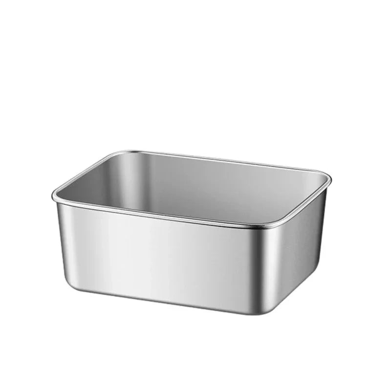 Stainless Steel Food Preservation Storage Containers Airtight Lids for Kitchen Bento Box Meal Prep Metal Heated Lunch Box Qme without cover 5pcs