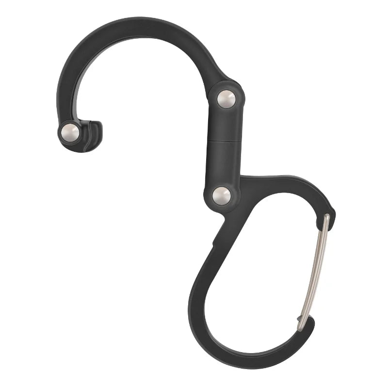 Hybrid Gear Clip Carabiner Rotating Hook Clip Non-Locking Strong Clips For Camping Fishing Hiking Travel Backpack Out Qme